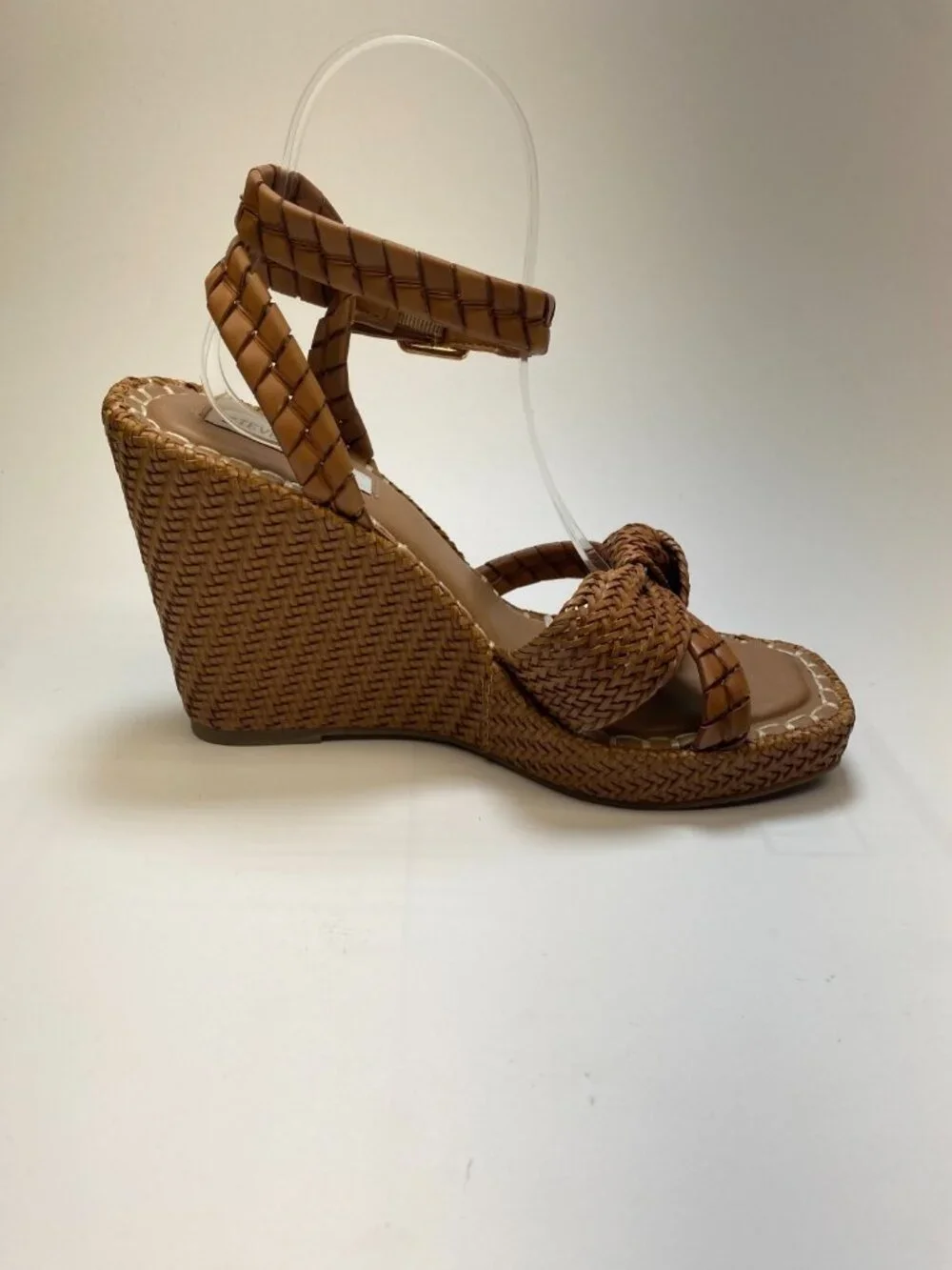 Steve Madden Womens Jylan Wedge Sandal In Cognac Sz 9